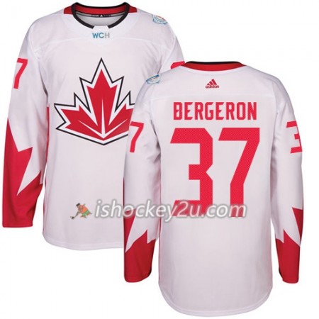 Canada Trøje Patrice Bergeron 37 2016 World Cup Hvid